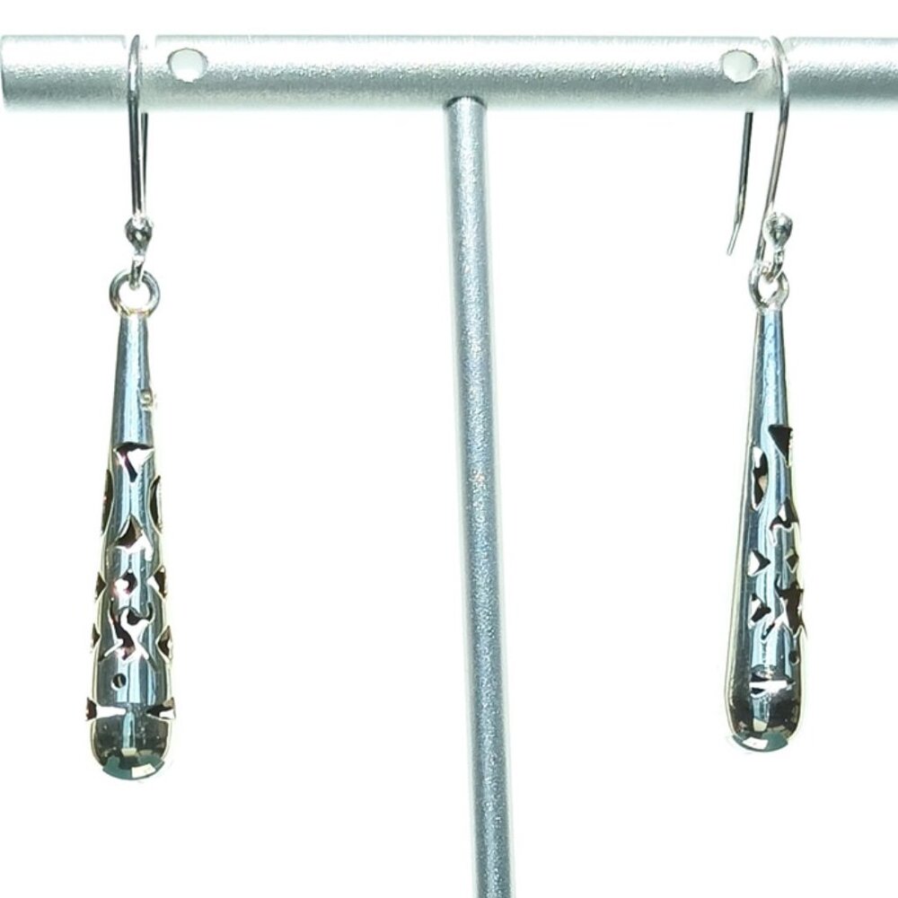 Papel Picado Cylinder Mexican  Statement Earrings - 925 Sterling